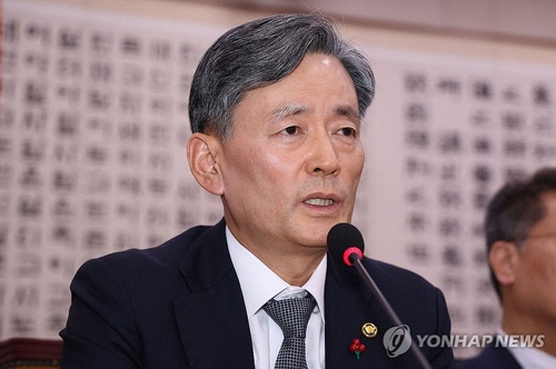 조지호 경찰청장이 9일 서울 여의도 국회에서 열린 법제사법위원회 전체회의에서 발언하고 있다.  [연합뉴스]